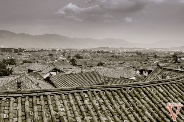 Roofs of Lijiang in Yunnan province