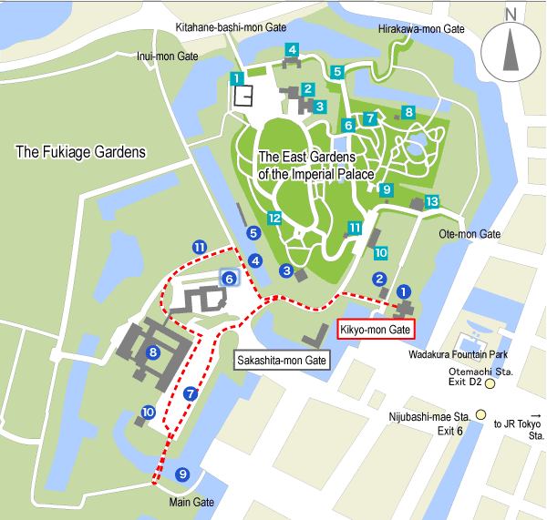 map tokyo imperial palace